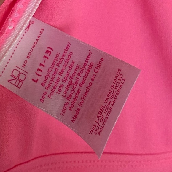 Pink Hibiscus Cut-Out One Piece Swimsuit Juniors Size Large 11-12 Never Worn - Picture 5 of 10